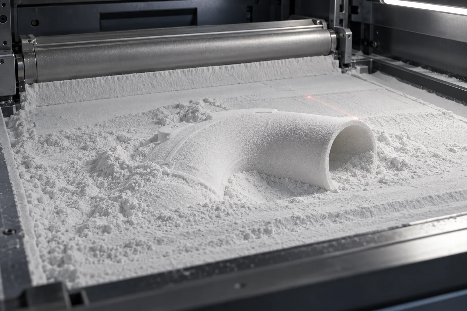 Pièce en nylon formée dans un lit de poudre polymère